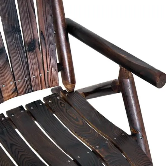 Rootz Rocking Chair - Antique Rocking Chair - Relaxing Chair - Chair With Armrest - Outdoor Rocking Chair - Waterproof Paint - Stylish Antique Design | Fyndiq