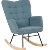 Rootz Rocking Stol - Ergonomisk sæde - Hyggeligt amningstol - Lindrer stress - 98t x 71b x 101H cm - Blå