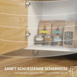 Rootz Rollable Kitchen Trolley - Mobile Kitchen Island - Kitchen Cart - Ample Storage & Easy Mobility - 107 cm x 50 cm x 85 cm
