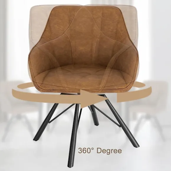 Rootz Roterende spisestuestole - Drejestole - Komfortable stole - Fløjlsbetræk - Ergonomisk design - Holdbar konstruktion - 58,5 cm x 82,5 cm x 54,5 c | Fyndiq