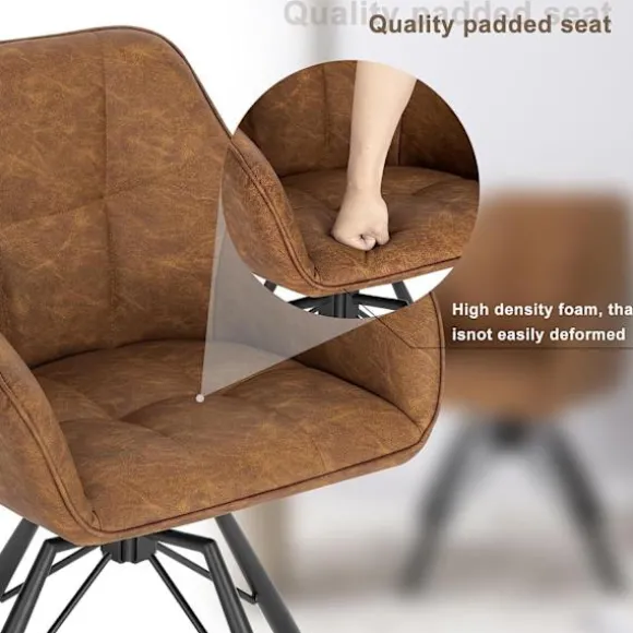 Rootz Roterende spisestuestole - Drejestole - Komfortable stole - Fløjlsbetræk - Ergonomisk design - Holdbar konstruktion - 58,5 cm x 82,5 cm x 54,5 c | Fyndiq