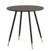 Rootz Round Dining Bord - Moderne bord - Elegant marmorudseende - Justerbare ben - 75 cm x 75 cm x 76 cm
