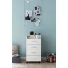Rootz rullecontainer 40 x 70,5 x 33 cm hvid - Skrivebordscontainer Rulleskab 4 skuffer - Moderne skuffecontainer med hjul - Standcontainer Kontorconta | Fyndiq