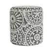 Rootz rund siddestol - Boho Ottoman - Moderne puf - Blødt uldkomfort - 45cm x 40cm x 45cm
