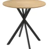 Rootz rundt køkkenbord - Spisebord - Kompakt bord - Pladsbesparende - Robust og stabilt - Ø80x75cm - Brun + Sort
