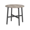 Rootz rundt spisebord - spånplade stål - Greige broget blæk Sort - Moderne - 80 cm x 75 cm - 10,8 kg - 100 kg Kapacitet