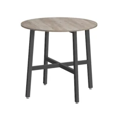 Rootz rundt spisebord - spånplade stål - Greige broget blæk Sort - Moderne - 80 cm x 75 cm - 10,8 kg - 100 kg Kapacitet