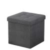 Rootz sammenfoldelig sædebryst - Opbevaring Ottomaner - Fodskift - Rumbesparende - 38 cm x 38 cm x 38 cm - Grå