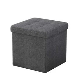 Rootz sammenfoldelig sædebryst - Opbevaring Ottomaner - Fodskift - Rumbesparende - 38 cm x 38 cm x 38 cm - Grå