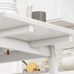 Rootz sammenklappeligt spisebord - Alsidigt bord - Stilfuldt bord - Pladsbesparende design - Holdbart fyrretræ - Multifunktionel brug - 86D x 110W x 7 | Fyndiq