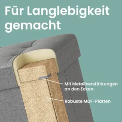 Rootz sæde afføring med opbevaring - Lille sammenfoldelig bænk - Rumbesparende møbler - 38 x 38 x 40 cm