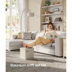 Rootz sædekiste Ottoman - Opbevaringsskammel - Fodstøtte - MDF polstret - 30 cm x 30 cm x 30 cm