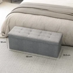 Rootz Seat Brystopbevaringsbænk - Skobænk - Sengekiste - Multifunktionel siddepladser - 110 x 38 x 38 cm