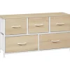 Rootz Shacking Cabinet 5 skuffe - Opbevaringskiste - Organiseringsenhed - Metal & træ - 100 cm x 54 cm x 30 cm -brown+ hvid