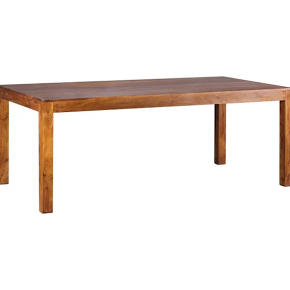 Rootz Sheesham massivt træ spisebord - køkkenbord - rektangulært spisebord - tidløst design, udtryksfuldt trækorn, sæder op til 8 - 180 cm x 90 cm x 7 | Fyndiq