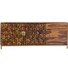 Rootz Sheesham træskænk - Modern Credenza - 3D-mønsterbuffet - Rigelig opbevaring - 180 cm x 70 cm x 40 cm
