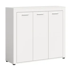 Rootz Shoe Cabinet - Fodtøjsopbevaring - Arrangør af indgang - 12 rum - Hvid spånplade - 120x108x37cm
