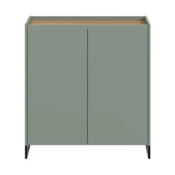 Rootz Shoe Cabinet - Fodtøjsopbevaring - Skoarrangør - Hurtig samling - Grøn og brun - 97x90x38 cm