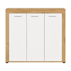 Rootz Shoe Cabinet - Shoe Storage Unit - Shoe Organizer - Elegant og funktionel - Hvid og brun - 120x108x37 cm