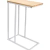 Rootz sidebord - C-formet endebord - Moderne sofabord - MDF & metalstel - Stabil konstruktion - 45 cm x 25 cm Bordplade - 63,5 cm Højde