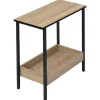 Rootz Sidebord - Kaffestativ - Dagligstue Accent - Opbevaringsskrivebord - Udstillingsplatform - Loungemøbler - Lys Eg + Sort - 50x55x25 cm