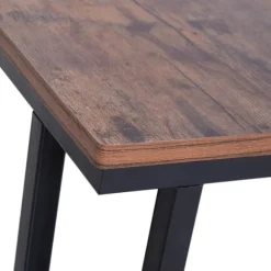 Rootz Sidebord - På hjul - C-Shape - Opbevaringshylde - Stål - MDF - Sort-brun - 51 x 36 x 61 cm