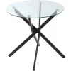 Rootz Sidebord med sikkerhedsglas - Rundt sofabord - Sofabord - Glasbord - Stue - Soveværelse - Metal - Sort - 80 x 80 x 75 cm