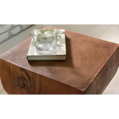 Rootz sidebord WL1.562 Sheesham massivt træ 30x45x30cm Rustikt dekorativt bord - Blomsterbord Lille træbord - Sofa-tillægsbord Brun- Lille ægte træbor | Fyndiq