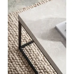 Rootz Simple sofabord - Moderne bord - Stor hyldebord - Robust metalramme - 120 cm x 60 cm x 38 cm