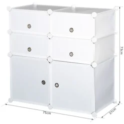 Rootz skabsgarderobe - hvid - stål, plast - 29,52 cm x 14,56 cm x 28,74 cm