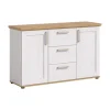 Rootz skænk - Buffet - Opbevaringsskab - Optimal organisation - 129x80x40cm - Hvid og brun