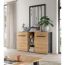 Rootz skænk - Credenza - Opbevaringsskab - Holdbart design - 130 cm x 81 cm x 37 cm