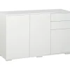 Rootz skænk - Kommode - 2 skuffer - Stående skab - Push-click - Spånplade - Hvid - 117 Cm X 36 Cm X 74 Cm