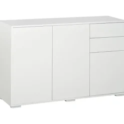 Rootz skænk - Kommode - 2 skuffer - Stående skab - Push-click - Spånplade - Hvid - 117 Cm X 36 Cm X 74 Cm