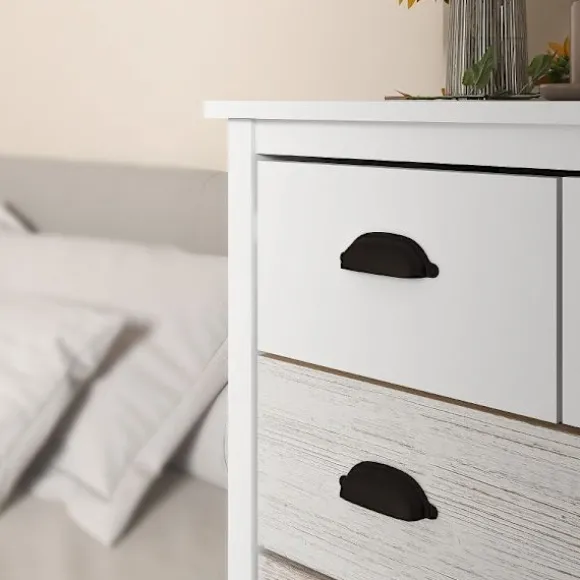 Rootz skænk - Kommode - Opbevaringsskab - Generøs opbevaring - Robust MDF & fyrretræ - Anti-Tip beskyttelse - 38D x 70W x 85H cm