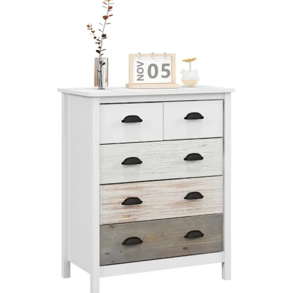 Rootz skænk - Kommode - Opbevaringsskab - Generøs opbevaring - Robust MDF & fyrretræ - Anti-Tip beskyttelse - 38D x 70W x 85H cm