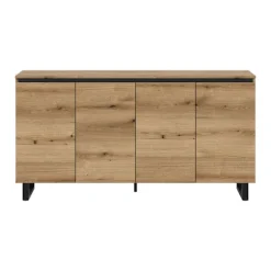 Rootz skænk - Opbevaringsskab - Buffet Unit - Rig opbevaring - 160x84x36cm brun og sort