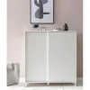 Rootz skoskab træ hvid 100x108x37,5 cm hylde høj - Design skohylde Stort 20 par sko Skohylde entre - Skoopbevaringsplads sparer - Skoopbevaringsrum mø | Fyndiq