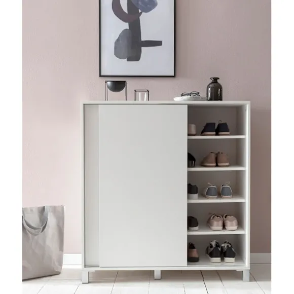 Rootz skoskab træ hvid 100x108x37,5 cm hylde høj - Design skohylde Stort 20 par sko Skohylde entre - Skoopbevaringsplads sparer - Skoopbevaringsrum mø | Fyndiq