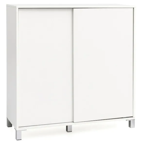 Rootz skoskab træ hvid 100x108x37,5 cm hylde høj - Design skohylde Stort 20 par sko Skohylde entre - Skoopbevaringsplads sparer - Skoopbevaringsrum mø | Fyndiq