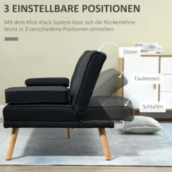 Rootz Sofa Bed - Guest Bed - Justerbar ryglæn - Max Comfort - Foldningstabel - 181x77x78 cm - Grå