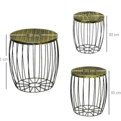 Rootz Sofabord - Bordbakker - Havebord - Metal - 38 cm x 38 cm x 41 cm