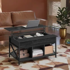 Rootz Sofabord - Højdejusterbar bordplade - Træspanelbord - Stålramme - 60 cm x 100 cm x (48-62) cm