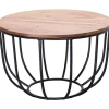 Rootz Sofabord - Massivt træ - Metalstel - 60 x 39 x 60 cm