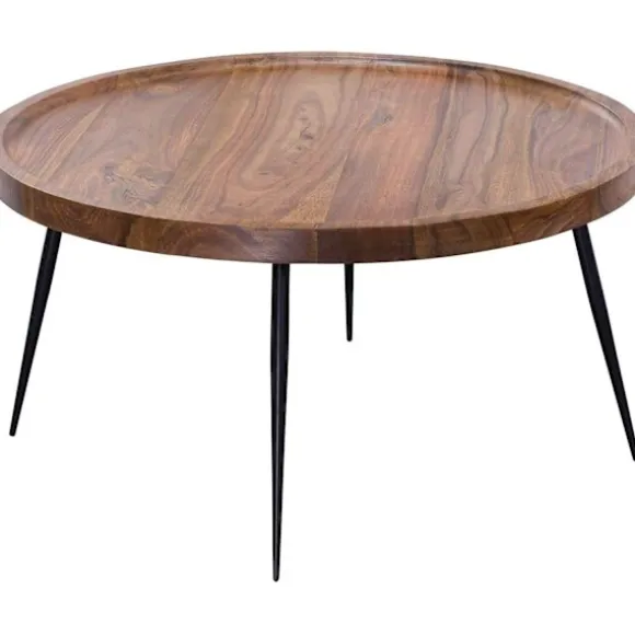 Rootz Sofabord - Massivt Træ - Brun -75 x 39 x 75 cm