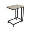 Rootz sofabord - Sofabord med hjul - Moderne sofabord - Industrielt sofabord - Rustikt sofabord - Spånplade - Stål - Greige-Sort - 50 x 35 x 55 cm (L | Fyndiq