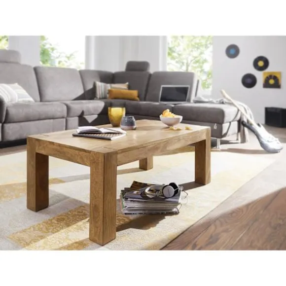 Rootz Sofabord - Sofabord - Massivt træ - Acacia - 110 x 60 cm - Rektangulært - Naturlig