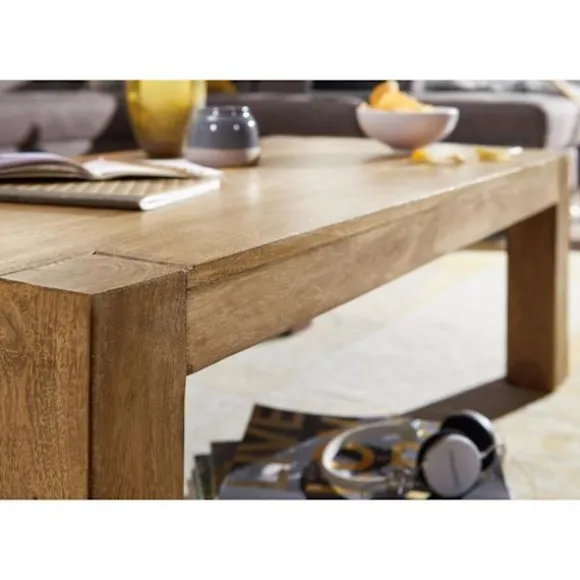 Rootz Sofabord - Sofabord - Massivt træ - Acacia - 110 x 60 cm - Rektangulært - Naturlig