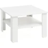 Rootz Sofabord - Sofaborde - Træ Sofabord - Hvid - Åbent rum - Opbevaringsrum - 60 x 42 x 60 cm