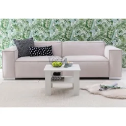 Rootz Sofabord - Sofaborde - Træ Sofabord - Hvid - Åbent rum - Opbevaringsrum - 60 x 42 x 60 cm
